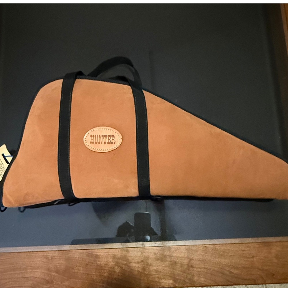 Hunter Company 6304 Suede Pistol Rug Soft Gun Case Fleece Lined Tan Made in USA